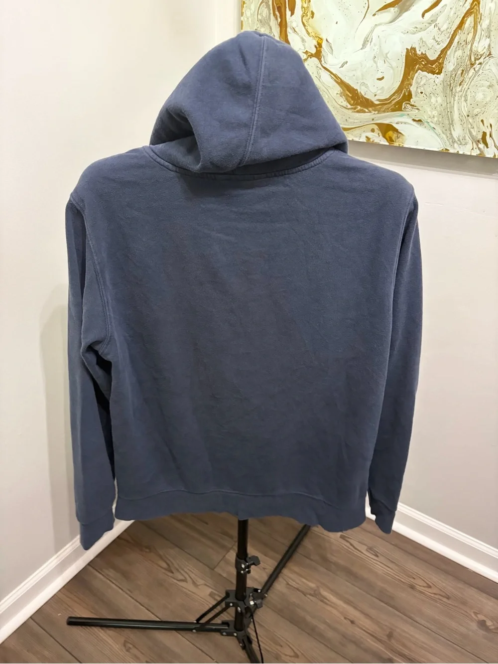 The North Face Navy Pullover Hoodie with Blue Logo